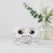 White Sparkle Lights Lashes Refer Friend Aftercare Aanbevelingskaartje (Staand voorkant)