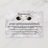 White Sparkle Lights Lashes Refer Friend Aftercare Aanbevelingskaartje (Achterkant)