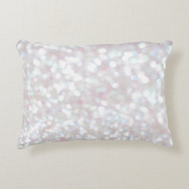 White Sparkle Print Accent Pillow Kussen