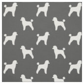 White Speelgoed Poodle Dog Silhouettes Pattern Gre Stof (Swatch)