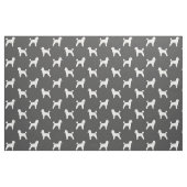 White Speelgoed Poodle Dog Silhouettes Pattern Gre Stof (Fat Quarter)