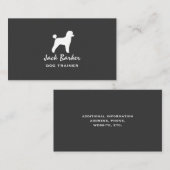 White Speelgoed Poodle Silhouette Visitekaartje (Voorkant / Achterkant)