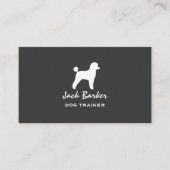 White Speelgoed Poodle Silhouette Visitekaartje (Voorkant)