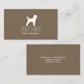 White Speelgoed Poodle Silhouette Visitekaartje (Voorkant / Achterkant)