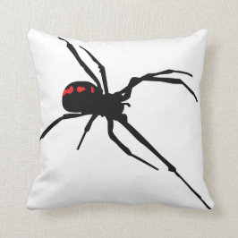 WHITE SPIDER FRONT / BLACK WEB BACK PILLOW KUSSEN