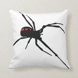 WHITE SPIDER FRONT / BLACK WEB BACK PILLOW KUSSEN