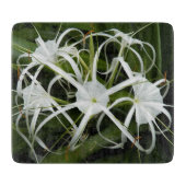 White Spider Lilies Floral Snijplank (Voorkant)