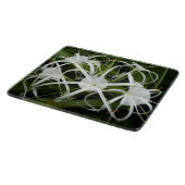 White Spider Lilies Floral Snijplank (Hoek)