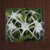 White Spider Lilies Floral Snijplank