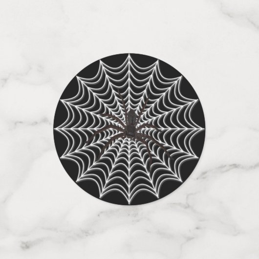 White Spider Web en Black Spider Halloween Confetti (Kleine voorkant)