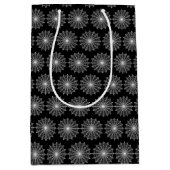 White Spider Web Halloween Medium Cadeauzakje (Voorkant)