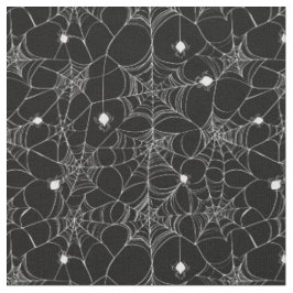 White Spider Web Halloween Stof