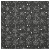 White Spider Web Halloween Stof (Swatch)