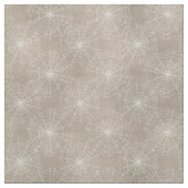 White Spider Webs op Tan Stof (Swatch)
