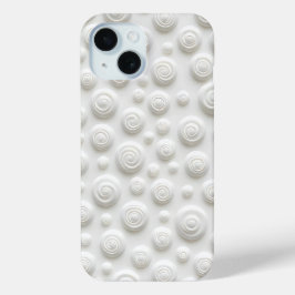 White Spiral iPhone Case Minimal Modern Look