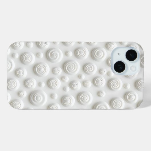 White Spiral iPhone Case Minimal Modern Look (Achterkant (horizontaal))