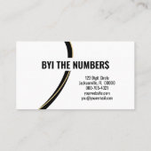 White Spiral Numbers op Gold Custom Photo Visitekaartje (Achterkant)