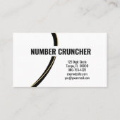 White Spiral Numbers op Gold Custom Photo Visitekaartje (Achterkant)