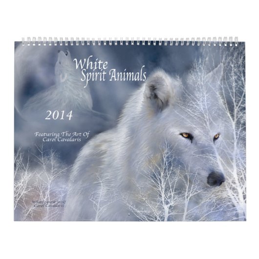 White Spirit Animals Art Agenda 2014 Kalender (Hoes)