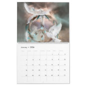 White Spirit Animals Art Agenda Kalender (Jan 2026)