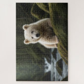 White Spirit Beer Cub Wildlife Art Legpuzzel (Verticaal)