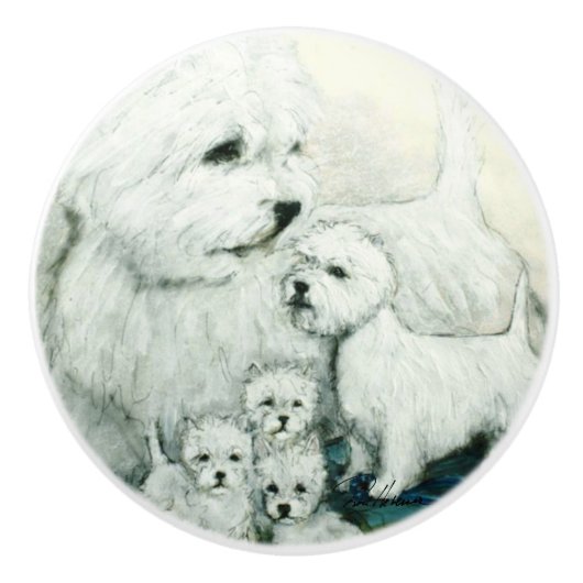 White Spirit Keramische Knop (Voorkant)