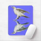 White Spirit Raven Wildlife Art Mousepad Muismat (Met muis)