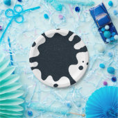 White Splash Charcoal Party Bord - (Feest)