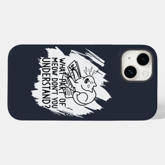 White Splash Funny Cat Quote Case-Mate iPhone Case (Achterkant (horizontaal))