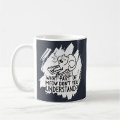 White Splash Funny Cat Quote Koffiemok (Links)