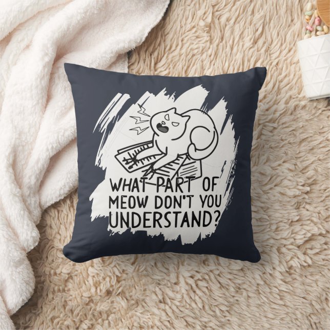 White Splash Funny Cat Quote Kussen (Deken)