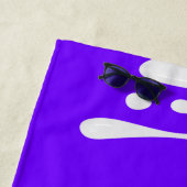 White Splash on Electric Indigo Strandlaken (In situ)