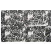 White Splatter op Black Fabric Stof (Yard (91,4 cm))