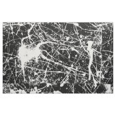 White Splatter op Black Fabric Stof (Fat Quarter)