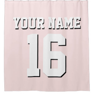 White Sports Jersey Team Jersey Douchegordijn