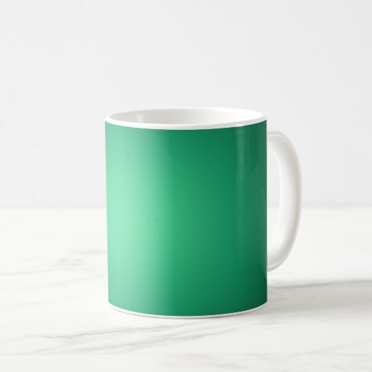 White spot-on-green koffiemok (Voorkant rechts)