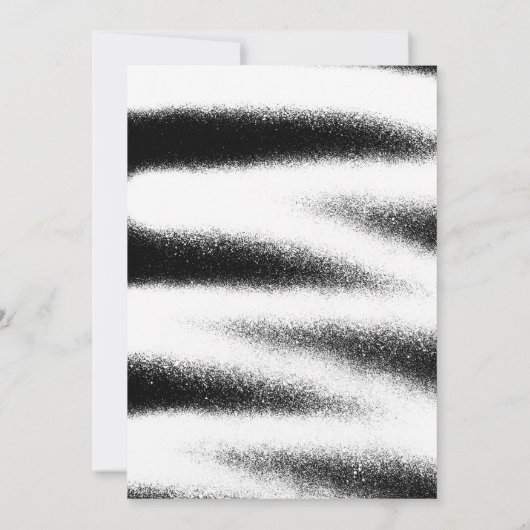 White Spray Paint Typography Photo Afstuderen Aankondiging (Achterkant)