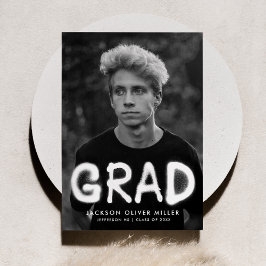 White Spray Paint Typography Photo Afstuderen Aankondiging