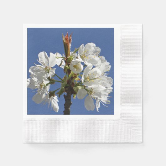 White Spring Bloom Servet (Voorkant)