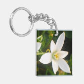 White Spring Bloom Sleutelhanger (Voorkant Links)