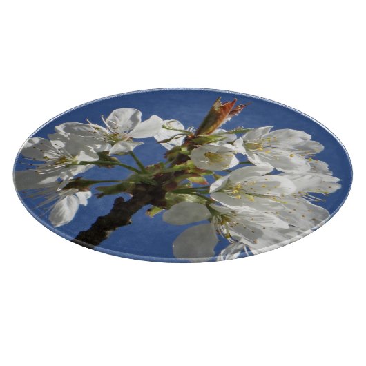 White Spring Bloom Snijplank (Hoek)