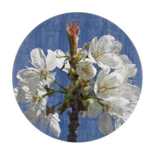 White Spring Bloom Snijplank (Voorkant)