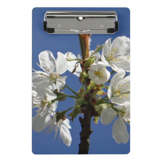 White Spring Blossom Mini Klembord (Voorkant)