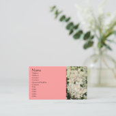 White Spring Blossom Photography Visitekaartje (Staand voorkant)