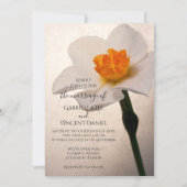 White Spring Daffodil Wedding Kaart (Voorkant)