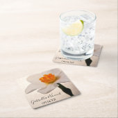 White Spring Daffodil Wedding Kartonnen Onderzetters (Insitu)