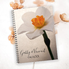 White Spring Daffodil Wedding Notitieboek
