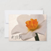 White Spring Daffodil Wedding RSVP Response (Voorkant)