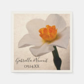White Spring Daffodil Wedding Servet (Voorkant)