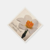 White Spring Daffodil Wedding Servet (Hoek)